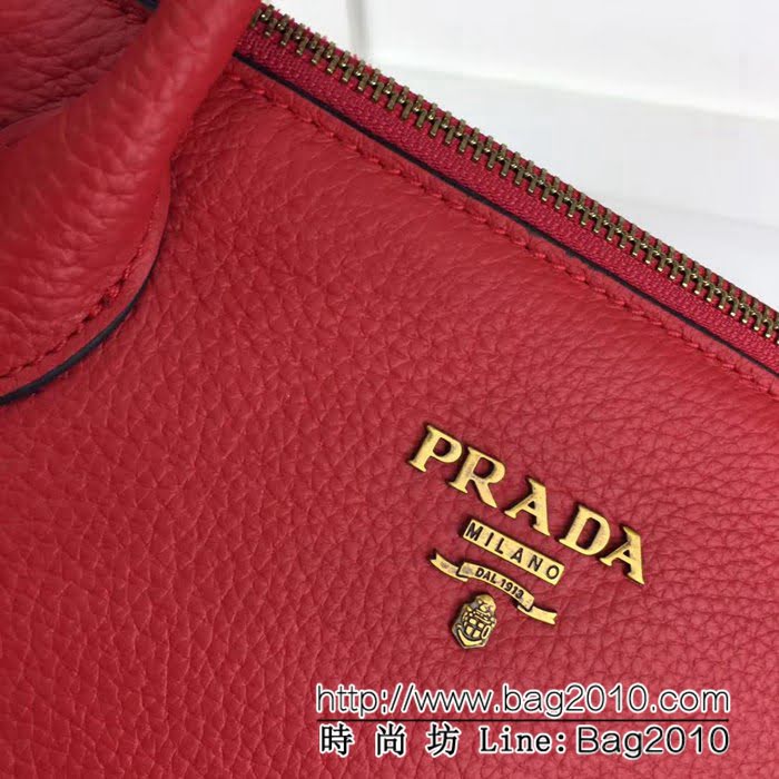 普拉達PRADA原單 新款PRADA 1BA157-2原單荔枝紋牛皮手提肩背包 配雙肩帶 PHY1649
